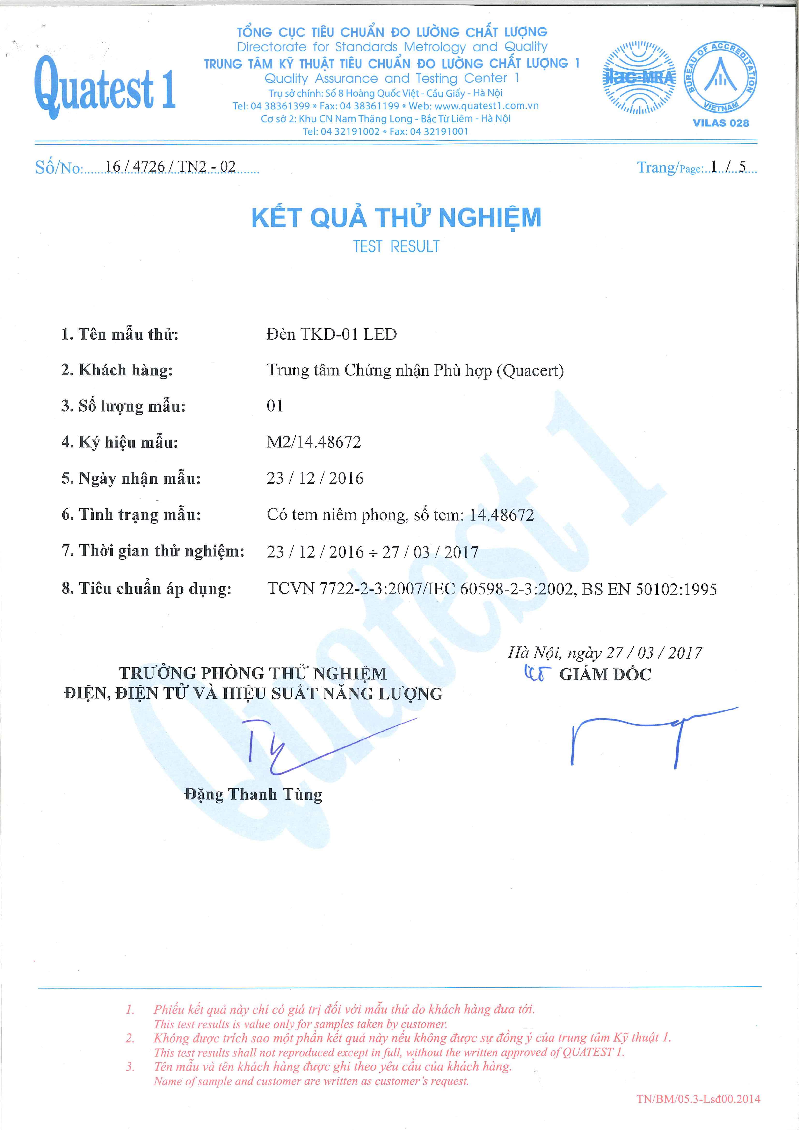 ket qua thu nghiem chat luong 1