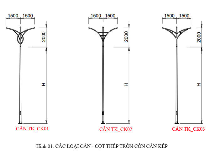 Cột đèn chiếu sáng đường phố
