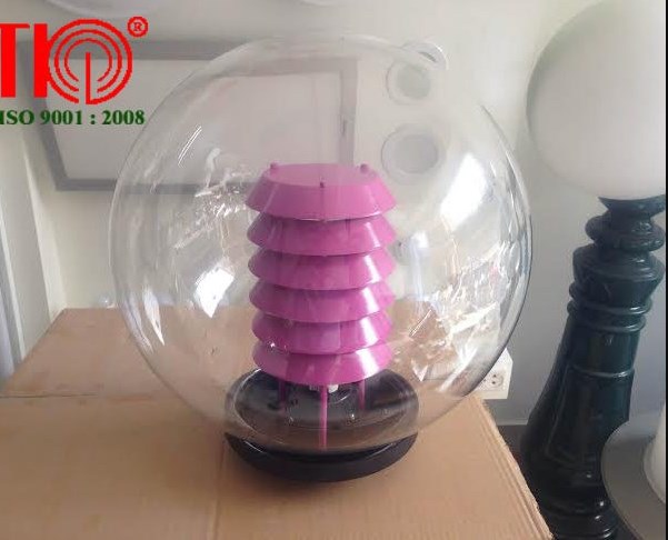 Đèn cầu PMMA trắng trong D400 thường được lắp cho cột đèn sân vườn Arlequin
