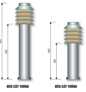 Ban ve mo phong den nam bach tan cay thong