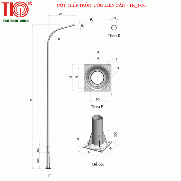 Cột thép TCC cần đơn